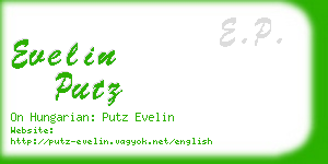 evelin putz business card